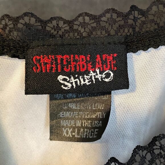 Switchblade Stiletto XXL Leopard Print Dress - Black & White, Rockabilly Bodycon - Picture 3 of 7